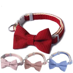 Plaid , Adjustable  Bow, Collar