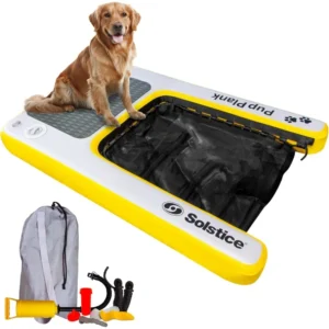 SOLSTICE Inflatable Pup Plank, Dog Water Ramp for Boats and Docks, XL, 200 lb Capacity - Floating Platform for Pets for Lake, Ri