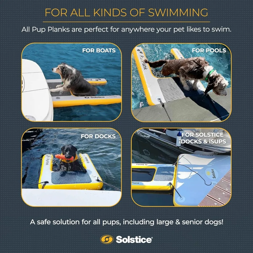 SOLSTICE Inflatable Pup Plank, Dog Water Ramp for Boats and Docks, XL, 200 lb Capacity - Floating Platform for Pets for Lake, Ri - Image 6