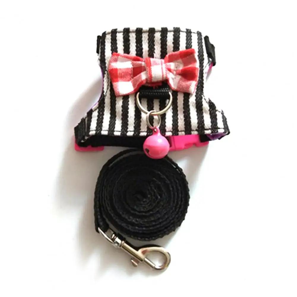 Pet Chest Strap Striped Hamster, Rabbit, Ferret Bow-knot Harness Vest Leash - Image 27