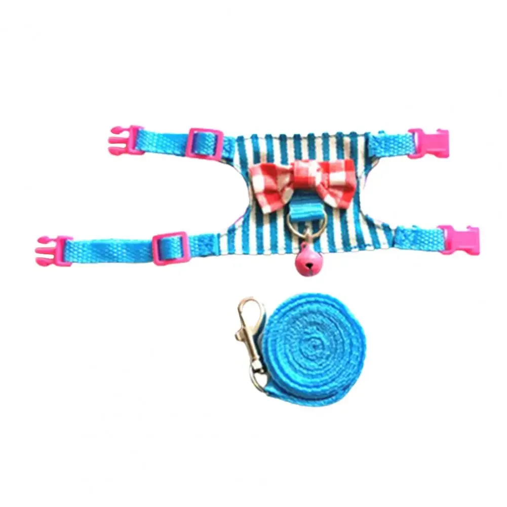 Pet Chest Strap Striped Hamster, Rabbit, Ferret Bow-knot Harness Vest Leash - Image 7