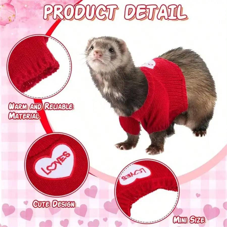4Pcs Small Animal Sweaters Soft Warm Clothes - Image 10