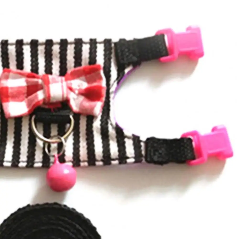 Pet Chest Strap Striped Hamster, Rabbit, Ferret Bow-knot Harness Vest Leash - Image 25