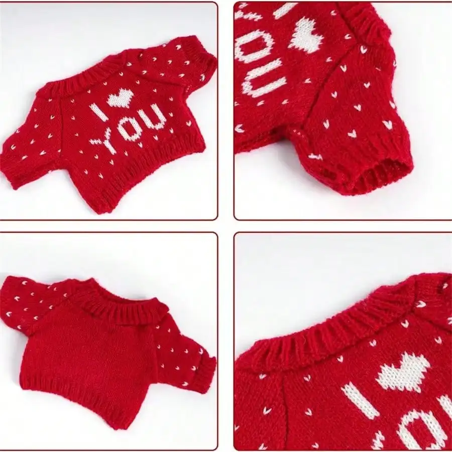 4Pcs Small Animal Sweaters Soft Warm Clothes - Image 9